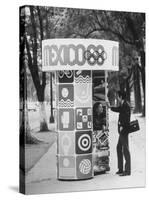 Information Booth for Olympic Games in Mexico City 1968-John Dominis-Stretched Canvas