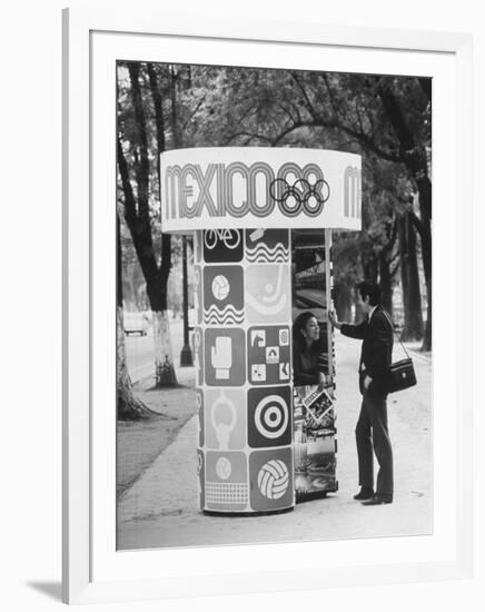 Information Booth for Olympic Games in Mexico City 1968-John Dominis-Framed Photographic Print