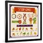 Information Poster Stop GMO!-incomible-Framed Art Print