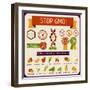 Information Poster Stop GMO!-incomible-Framed Art Print