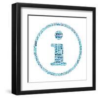 Information Sign In Word Collage-mypokcik-Framed Art Print