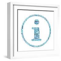 Information Sign In Word Collage-mypokcik-Framed Art Print