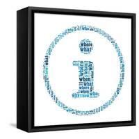 Information Sign In Word Collage-mypokcik-Framed Stretched Canvas