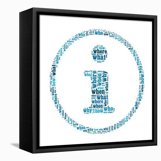 Information Sign In Word Collage-mypokcik-Framed Stretched Canvas