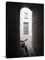 Infra Red Image of a Bicycle in Shady Alleyway, San Quirico D'Orcia, Tuscany, Italy, Europe-Lee Frost-Stretched Canvas