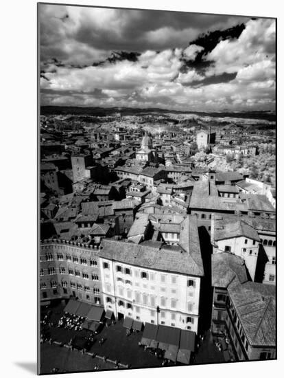 Infra Red Image of Siena across Piazza Del Campo from Tower Del Mangia, Siena, Tuscany, Italy-Lee Frost-Mounted Photographic Print