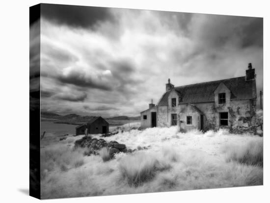 Infrared Image of a Derelict Farmhouse Near Arivruach, Isle of Lewis, Hebrides, Scotland, UK-Nadia Isakova-Stretched Canvas