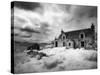 Infrared Image of a Derelict Farmhouse Near Arivruach, Isle of Lewis, Hebrides, Scotland, UK-Nadia Isakova-Stretched Canvas