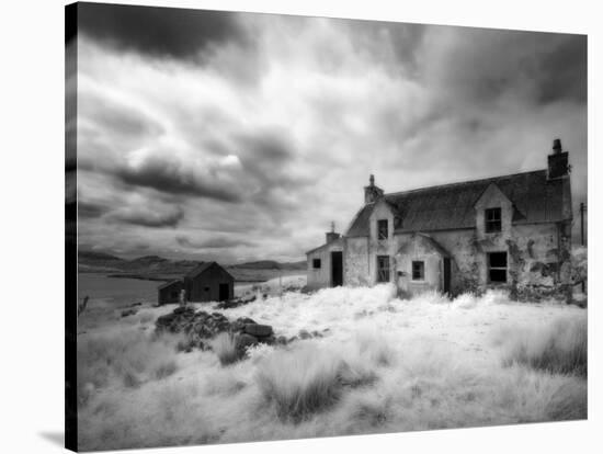 Infrared Image of a Derelict Farmhouse Near Arivruach, Isle of Lewis, Hebrides, Scotland, UK-Nadia Isakova-Stretched Canvas