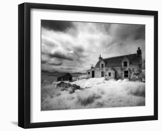 Infrared Image of a Derelict Farmhouse Near Arivruach, Isle of Lewis, Hebrides, Scotland, UK-Nadia Isakova-Framed Photographic Print