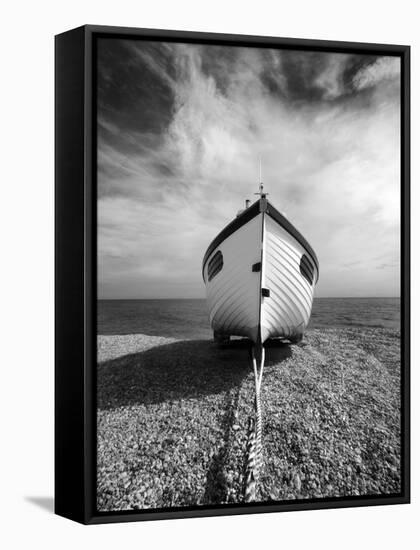 Infrared Image of a Fishing Boat, Dungeness, Kent, UK-Nadia Isakova-Framed Stretched Canvas