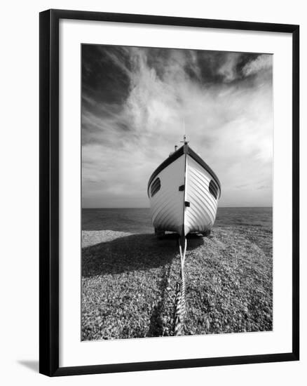 Infrared Image of a Fishing Boat, Dungeness, Kent, UK-Nadia Isakova-Framed Photographic Print
