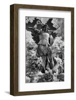 Infrared Image of a Tombstone in Highgate Cemetery, London, England, UK-Nadia Isakova-Framed Photographic Print
