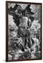 Infrared Image of a Tombstone in Highgate Cemetery, London, England, UK-Nadia Isakova-Framed Photographic Print