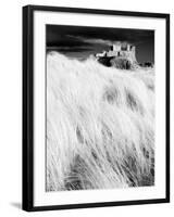 Infrared Image of Bamburgh Castle from the Dunes Above Bamburgh Beach, Northumberland, England, UK-Lee Frost-Framed Photographic Print