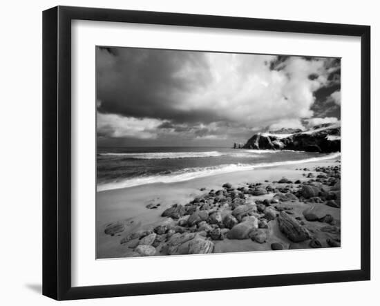 Infrared Image of Dalmore Beach, Isle of Lewis, Hebrides, Scotland, UK-Nadia Isakova-Framed Premium Photographic Print