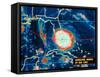 Infrared Image of Hurricane Andrew Crossing the Florida Coast on August 24, 1992-null-Framed Stretched Canvas