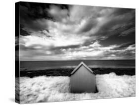 Infrared Image of Hut in Dunes Overlooking the North Sea, Bamburgh, Northumberland, England, UK-Lee Frost-Stretched Canvas