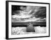 Infrared Image of Hut in Dunes Overlooking the North Sea, Bamburgh, Northumberland, England, UK-Lee Frost-Framed Photographic Print