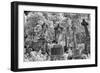 Infrared Image of the Graves in Highgate Cemetery, London, England, UK-Nadia Isakova-Framed Photographic Print