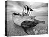 Infrared Image of the Old Fishing Boat, Dungeness, Kent, UK-Nadia Isakova-Stretched Canvas