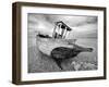 Infrared Image of the Old Fishing Boat, Dungeness, Kent, UK-Nadia Isakova-Framed Photographic Print