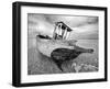 Infrared Image of the Old Fishing Boat, Dungeness, Kent, UK-Nadia Isakova-Framed Photographic Print