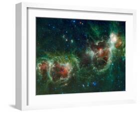Infrared Mosaic of the Heart And Soul Nebulae in the Constellation Cassiopeia-Stocktrek Images-Framed Premium Photographic Print