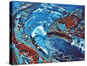 Infrared Photograph of Niagara Falls Taken from NASA Earth Survey 2 Aircraft-null-Stretched Canvas