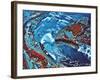 Infrared Photograph of Niagara Falls Taken from NASA Earth Survey 2 Aircraft-null-Framed Photographic Print