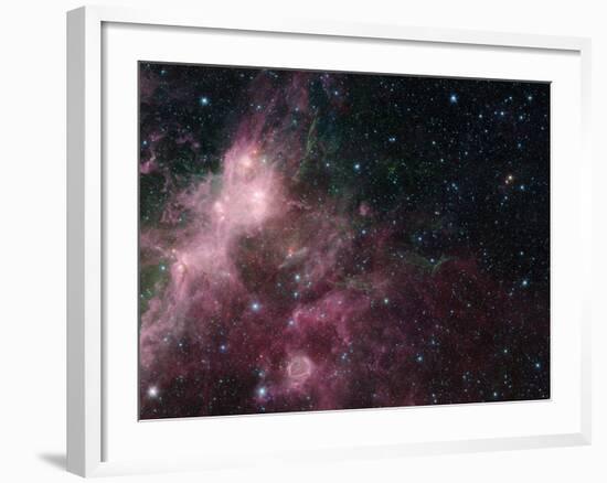 Infrared View Showing the Birth and Death of Stars-null-Framed Photographic Print