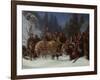 Inga Kongemor entrusts her son to the Birkebeiner chief Dagfinn Bonde, 1872-Erik Theodor Werenskiold-Framed Giclee Print