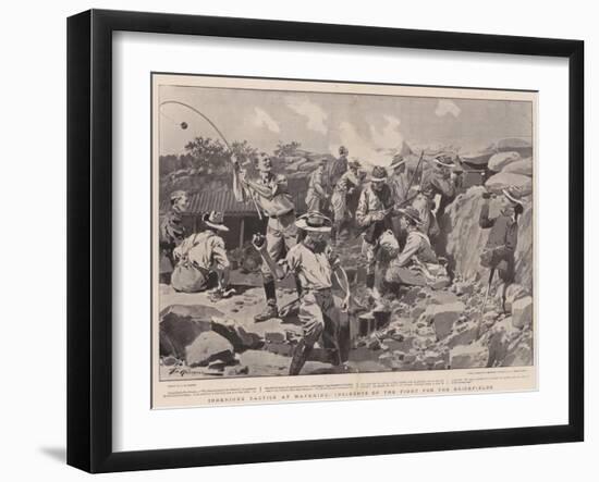 Ingenious Tactics at Mafeking, Incidents of the Fight for the Brickfields-Frederic De Haenen-Framed Giclee Print