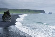 Iceland. Dyrholaey. Black Sand Beach and Sea Stack-Inger Hogstrom-Photographic Print