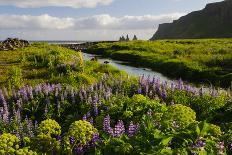 Iceland. South. Vik I Myrdal. Stream Running Down to the Beach-Inger Hogstrom-Photographic Print