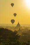 Myanmar. Bagan. Hot Air Balloons Rising over the Temples of Bagan-Inger Hogstrom-Photographic Print