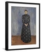 Inger in Black and Violet 1892-Edvard Munch-Framed Premium Giclee Print