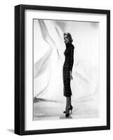 Inger Stevens Posed in a Printed Dress-Movie Star News-Framed Photo