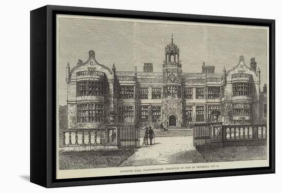 Ingestre Hall, Staffordshire, Destroyed by Fire on Thursday, 12 October-Frank Watkins-Framed Stretched Canvas