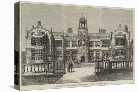 Ingestre Hall, Staffordshire, Destroyed by Fire on Thursday, 12 October-Frank Watkins-Stretched Canvas
