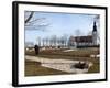 Ingmar Bergman's Grave and Faro Kyrkorad Church, Faro Island Off of Gotland Island, Sweden-Kim Walker-Framed Photographic Print