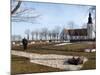 Ingmar Bergman's Grave and Faro Kyrkorad Church, Faro Island Off of Gotland Island, Sweden-Kim Walker-Mounted Photographic Print