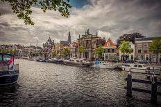 The Netherlands, Haarlem, Canal, Shore, Waterside Promenade-Ingo Boelter-Photographic Print