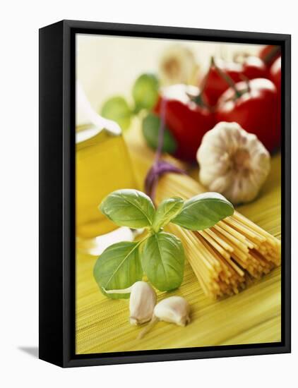 Ingredients for Italian Pasta Dish-null-Framed Stretched Canvas