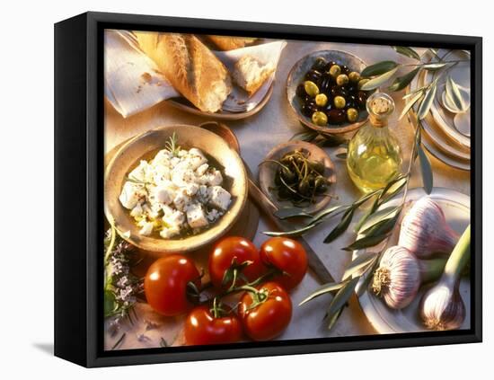 Ingredients for Mediterranean Dishes-Martina Urban-Framed Stretched Canvas