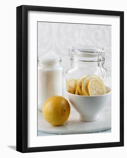 Ingredients for Salt-Pickled Lemons-Danya Weiner-Framed Photographic Print