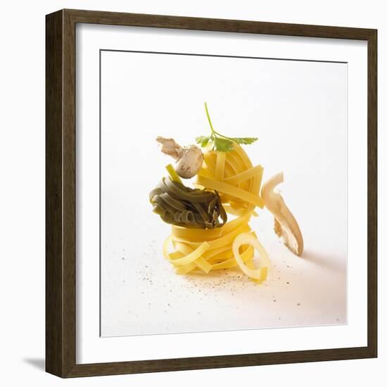 Ingredients for Tagliatelle with Mushrooms and Herbs-Jo Kirchherr-Framed Photographic Print