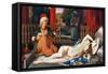 Ingres: Odalisque-Jean-Auguste-Dominique Ingres-Framed Stretched Canvas