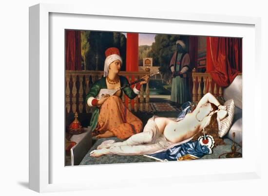 Ingres: Odalisque-Jean-Auguste-Dominique Ingres-Framed Giclee Print