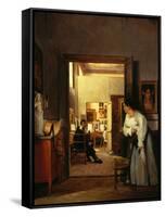 Ingres's Studio in Rome-Jean Alaux-Framed Stretched Canvas